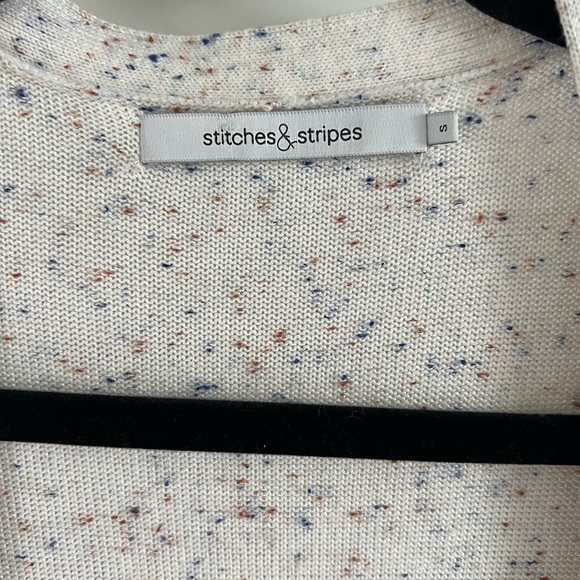 Stitch Fix cardigan, cream with navy/brown speckles, size small - Picture 3 of 3